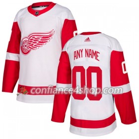 Adidas Maillot de Hockey Detroit Red Wings Personnaliser 2017-2018 Blanc Authentic - Homme